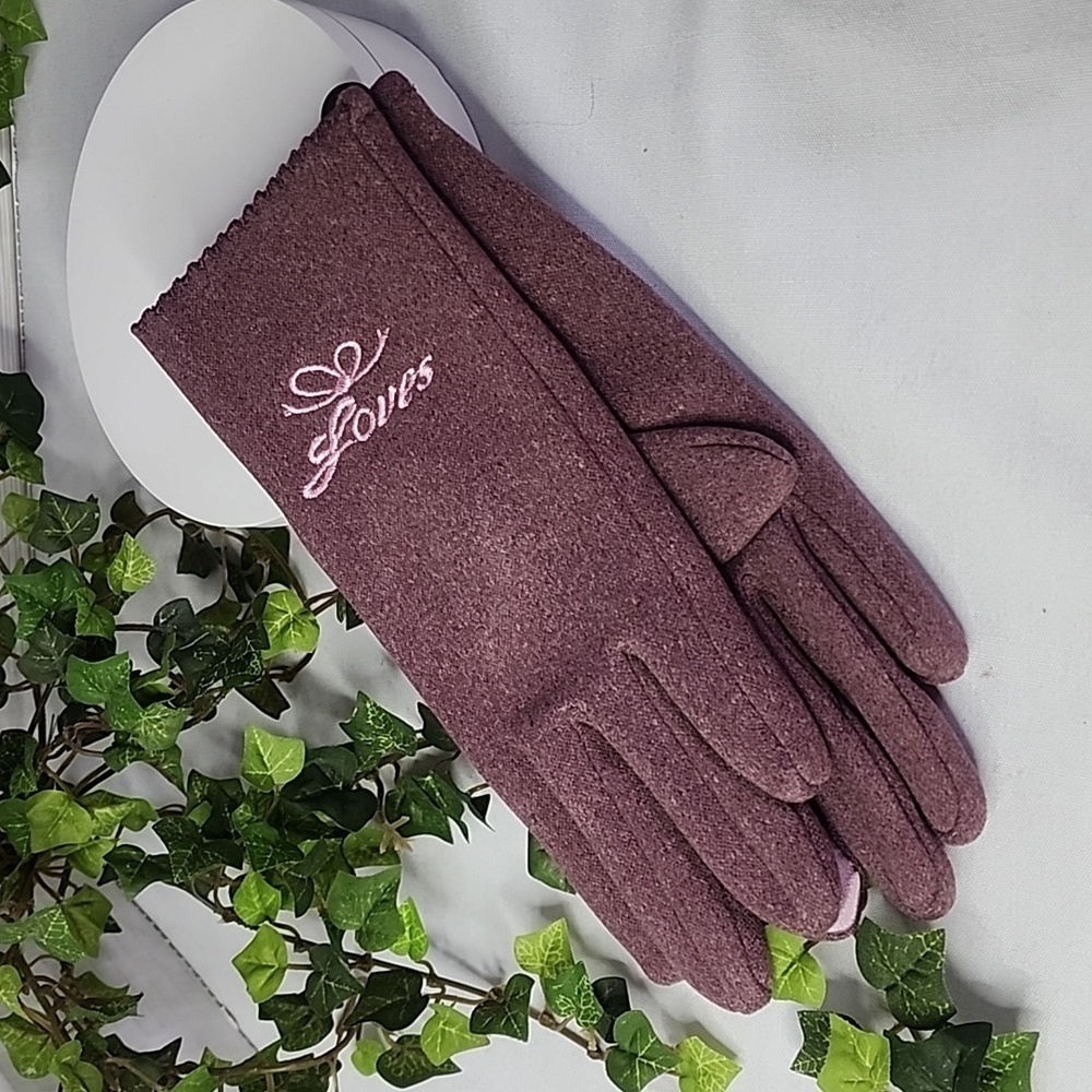 Women's Soft Gloves with Velvet Lining Warm Heathered Rose New